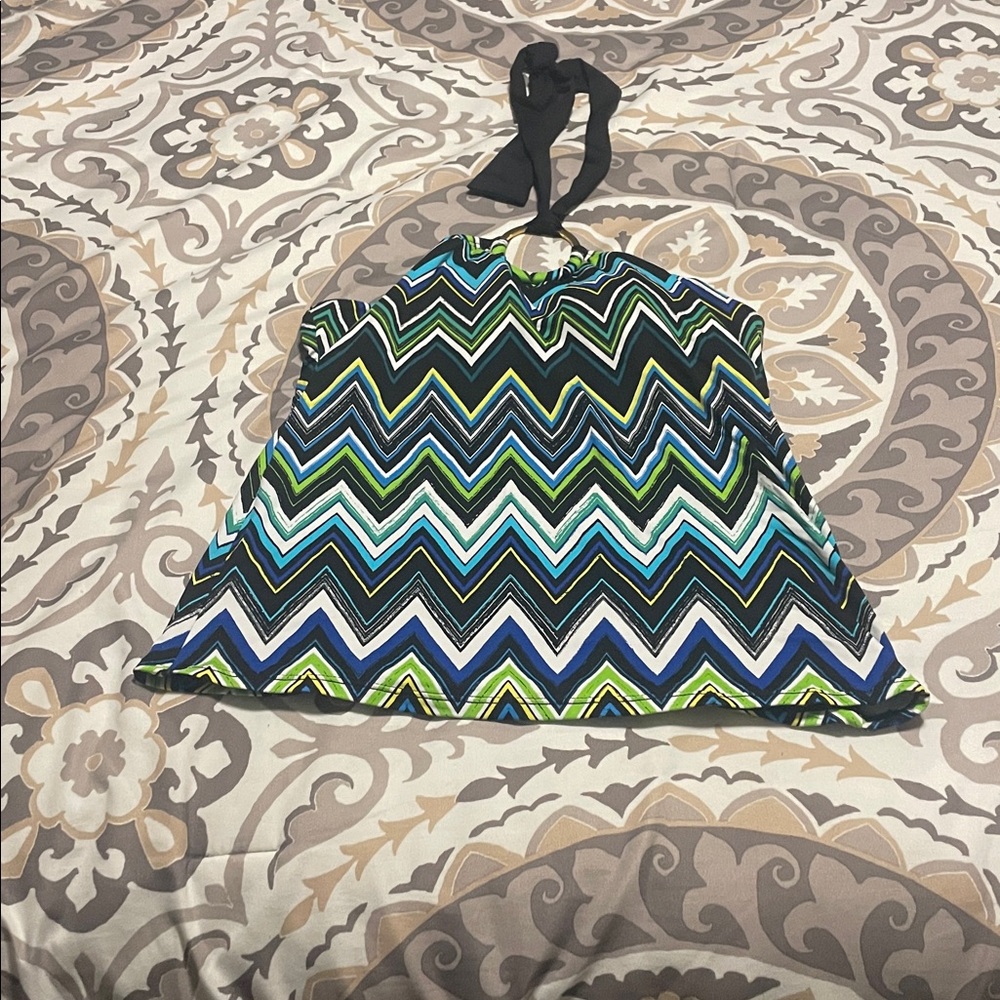 La Blanca Multicolor Chevron Swim Top